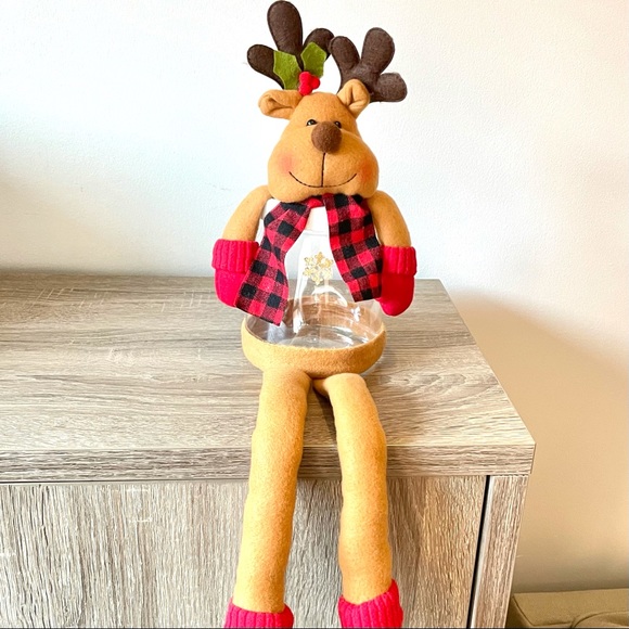 Fun Christmas Moose Cookie Jar Holidays Home Decor NWOT - Great Gift - Picture 13 of 13